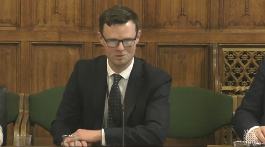 Andrew Summers, Chief Executive of Transport East, speaks at Transport Select Committee