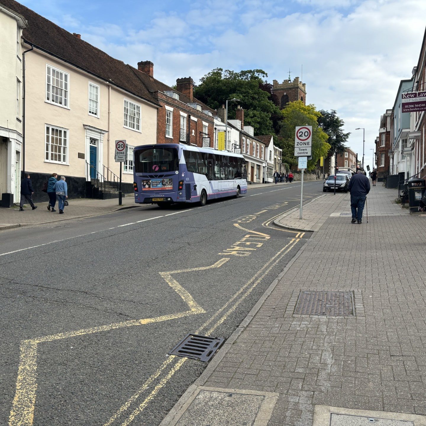 Colchester North Hill on a sunny day
